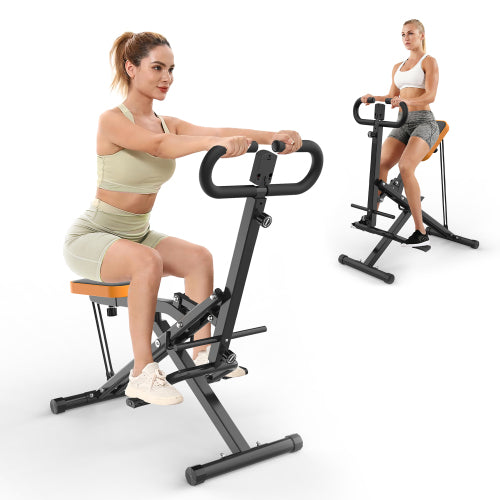 Squat Machine for Home, Assist Trainer for Glutes Workout Foldable with Resistance Bands, for Botty Glutes Butt Thighs, Ab Back/Leg Press Hip Thrust for Home Gym Fitness-Black