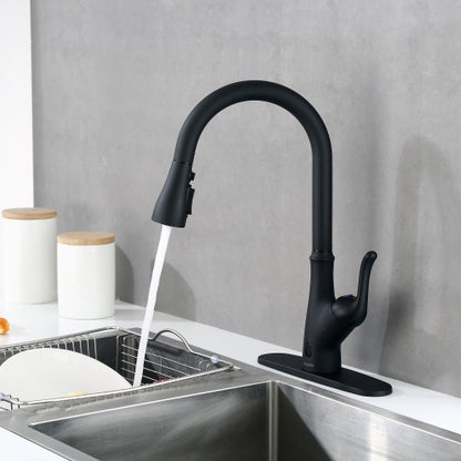 Black Pull Down Touchless Single Handle Kitchen Faucet