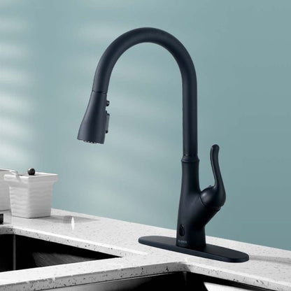 Black Pull Down Touchless Single Handle Kitchen Faucet