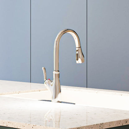 Sliver Pull Down Touchless Single Handle Kitchen Faucet