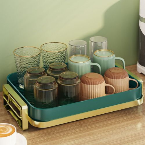 Water cup holder for air storage, tea cups, glass cups for storage, storage shelves, drainage, household trays, desktop offices