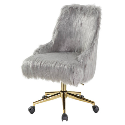 Grey and Gold Swivel Office Chair