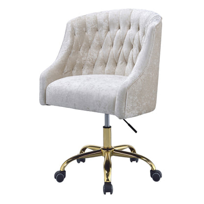 Vintage Cream and Gold Tufted Back Office Chair