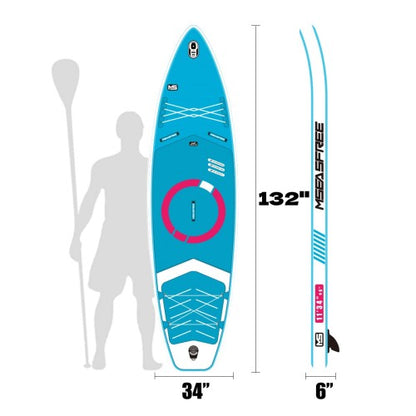 Inflatable Stand Up Paddle Board 11'x34"x6" With Accessories