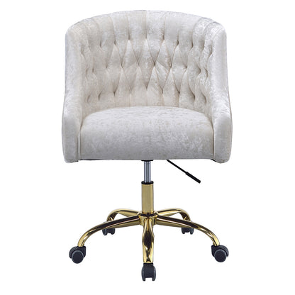 Vintage Cream and Gold Tufted Back Office Chair