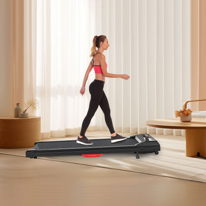 Flat, home, office, dual-use small treadmill, fat burning, silent fitness equipment with remote control