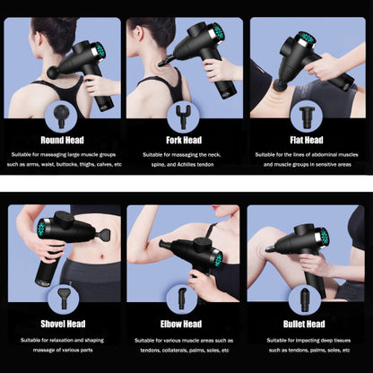 Massage Gun for Home Gym Fascial Gun Muscle Massager with 6 Massage Heads and Carry Bag