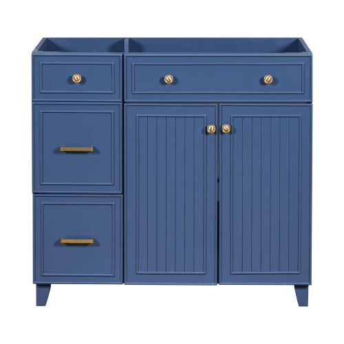 [Cabinet Only] 36" Blue Bathroom Vanity(Sink not included)